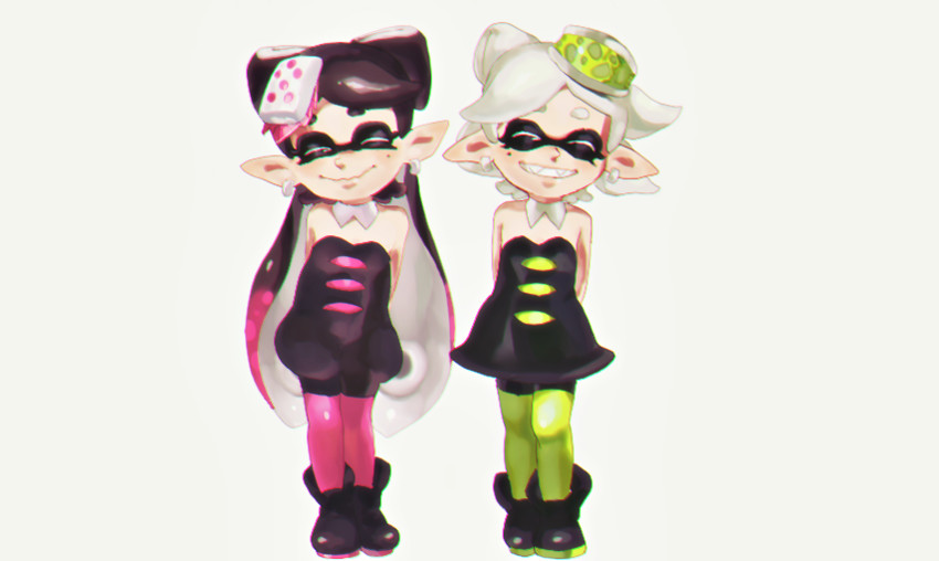 callie and marie (splatoon and 1 more) drawn by rinko_(mgmn_love)