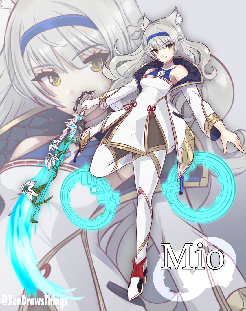 mio (xenoblade chronicles and 1 more) drawn by xendraw