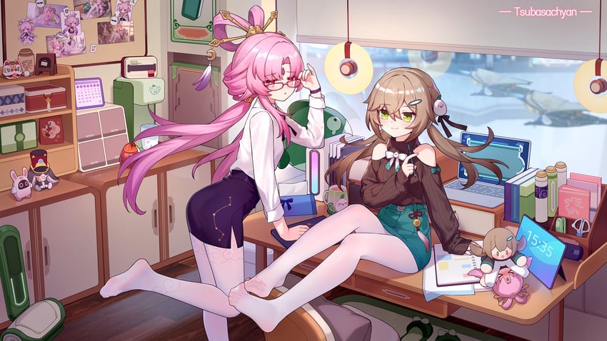 fu xuan, pom-pom, qingque, and diting (honkai and 1 more) drawn by tsubasa_tsubasa