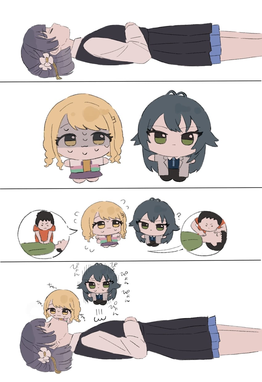 fujita kotone, tsukimura temari, and hataya misuzu (idolmaster and 1 more) drawn by naname_che_bomb