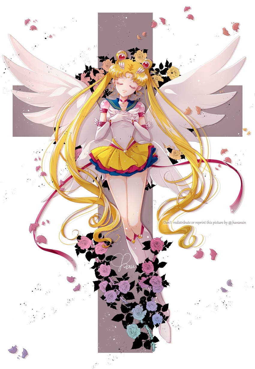 tsukino usagi, sailor moon, and eternal sailor moon (bishoujo senshi sailor moon and 1 more) drawn by sarashina_kau