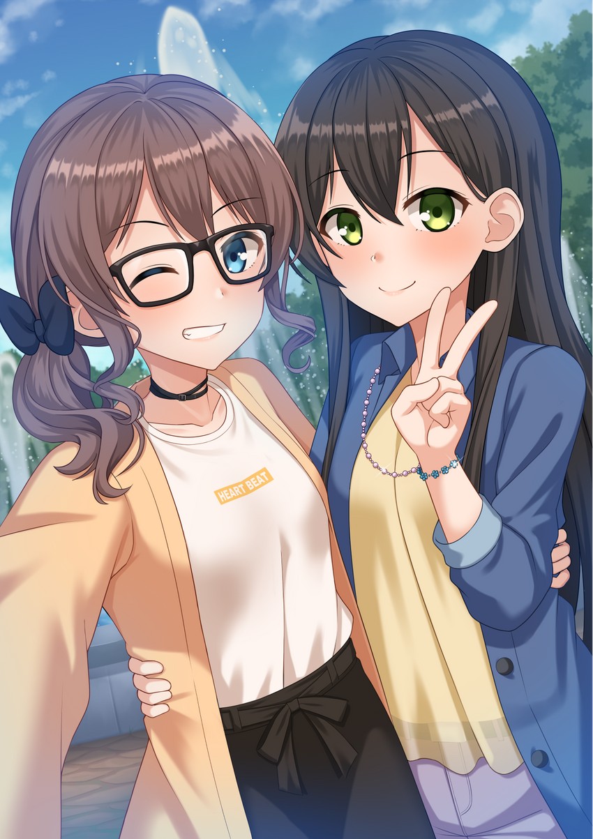 yamabuki saya and hanazono tae (bang dream!) drawn by kurisu-kun