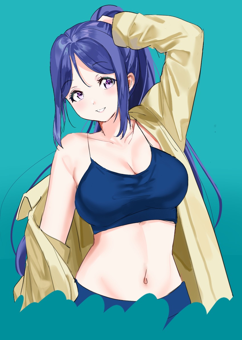 matsuura kanan (love live! and 1 more) drawn by moshi_(0364p)