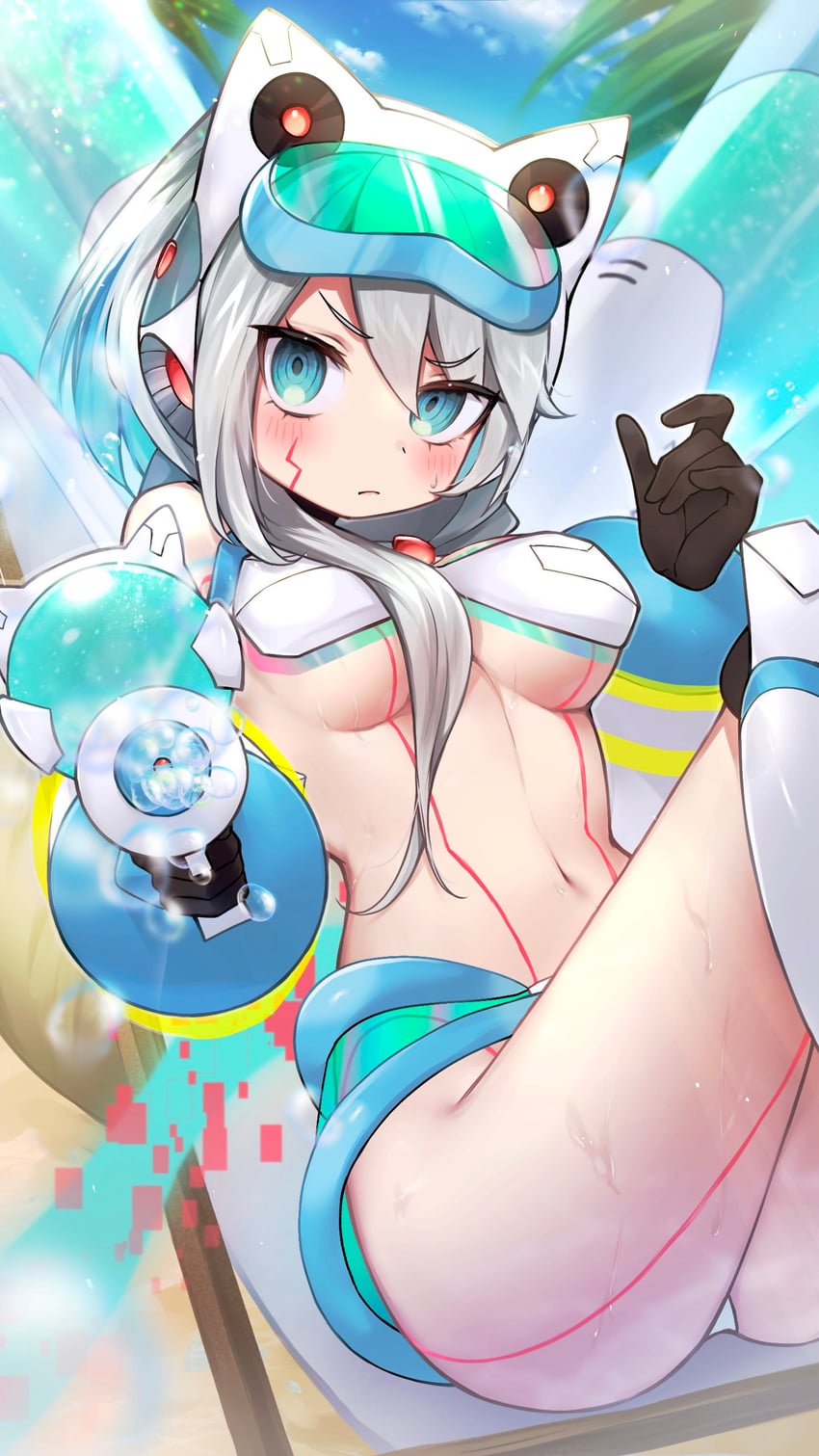 ico and swimsuit ico (mega man and 2 more) drawn by yama_(toaru_puyopuyo)