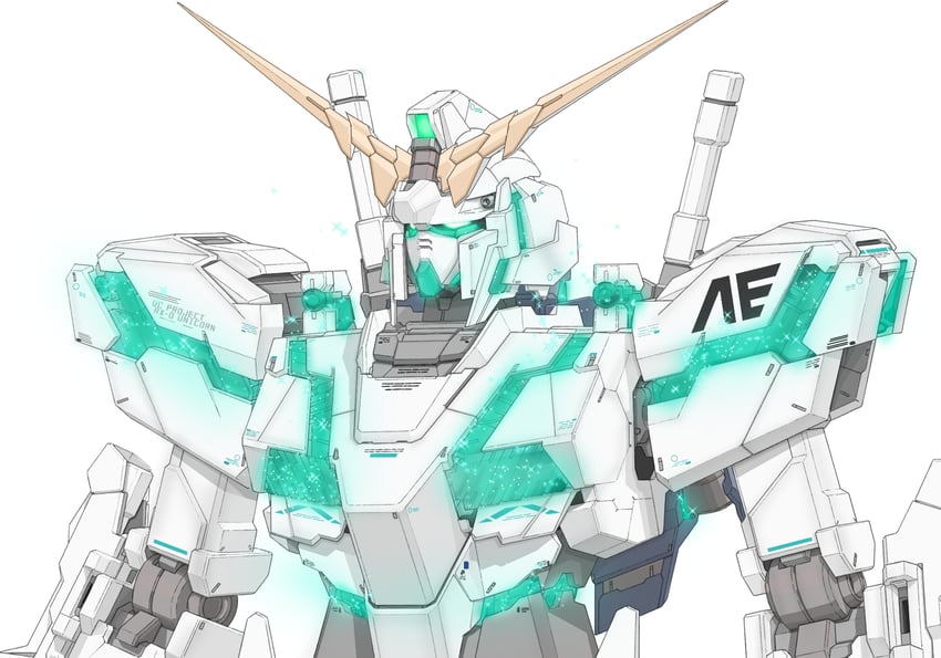 unicorn gundam (gundam and 1 more) drawn by aron_e