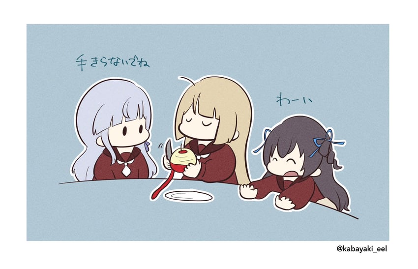 kon kanaho, miyagawa takane, and yokota haruna (assault lily) drawn by kabayaki_(kabayaki_eel)