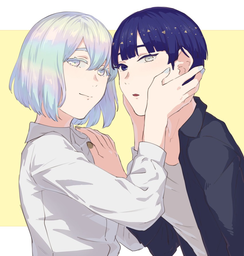phosphophyllite and diamond (houseki no kuni) drawn by tea_oden