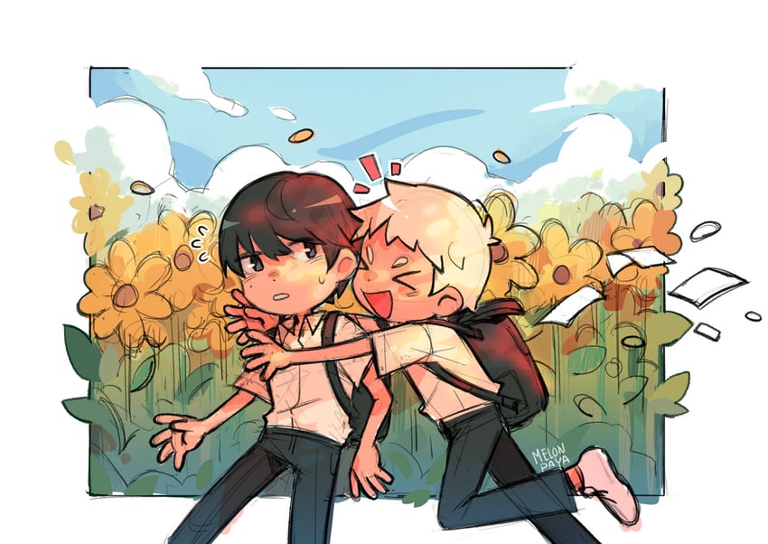 indou hikaru and tsujinaka yoshiki (hikaru ga shinda natsu) drawn by melonpaya