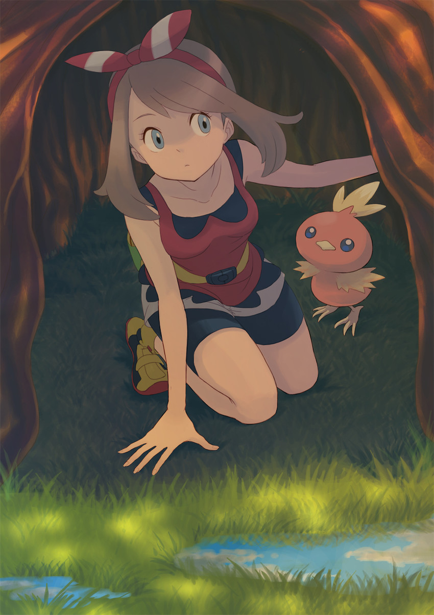 may and torchic (pokemon and 1 more) drawn by nakakore