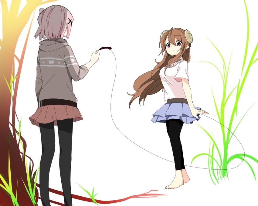 yoshida yuuko and chiyoda momo (machikado mazoku) drawn by nao_(70_pocky)