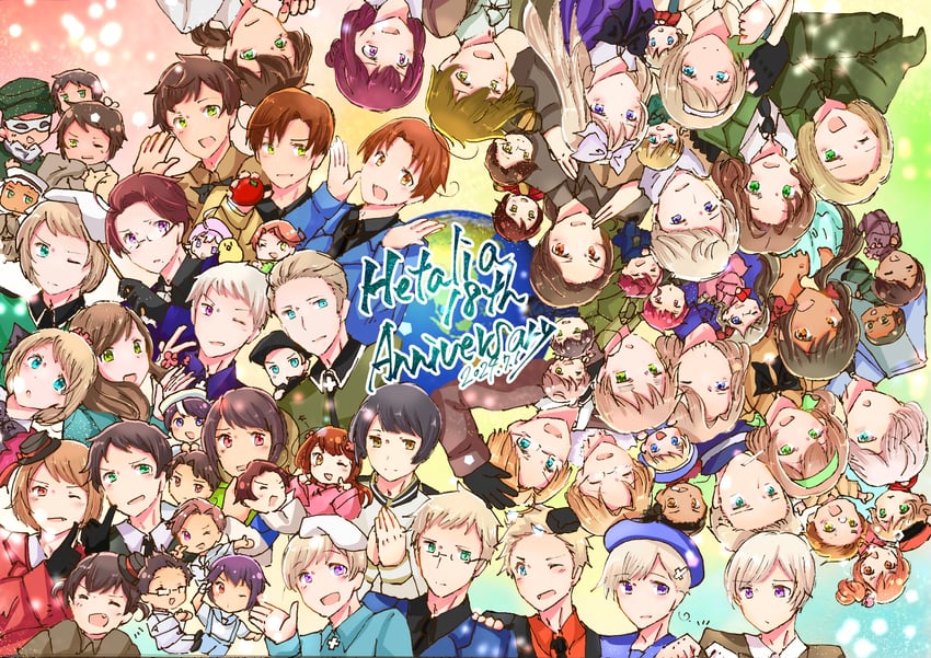 america, united kingdom, japan, russia, china, and 27 more (axis powers hetalia) drawn by geographtomato