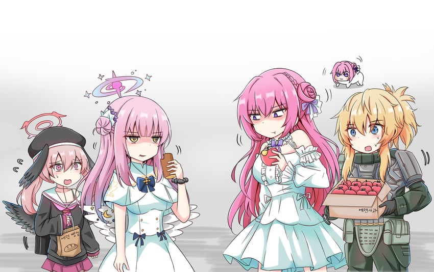 mika, koharu, dorothy, doro, and pinne (blue archive and 1 more) drawn by cyberdemon_no3