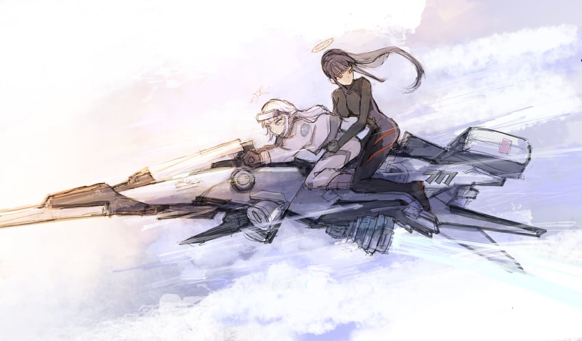 rio and himari (blue archive) drawn by she_(morianosu)