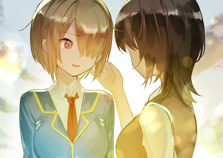 kayamori ruka and aoi erika (heaven burns red) drawn by kr_woyue
