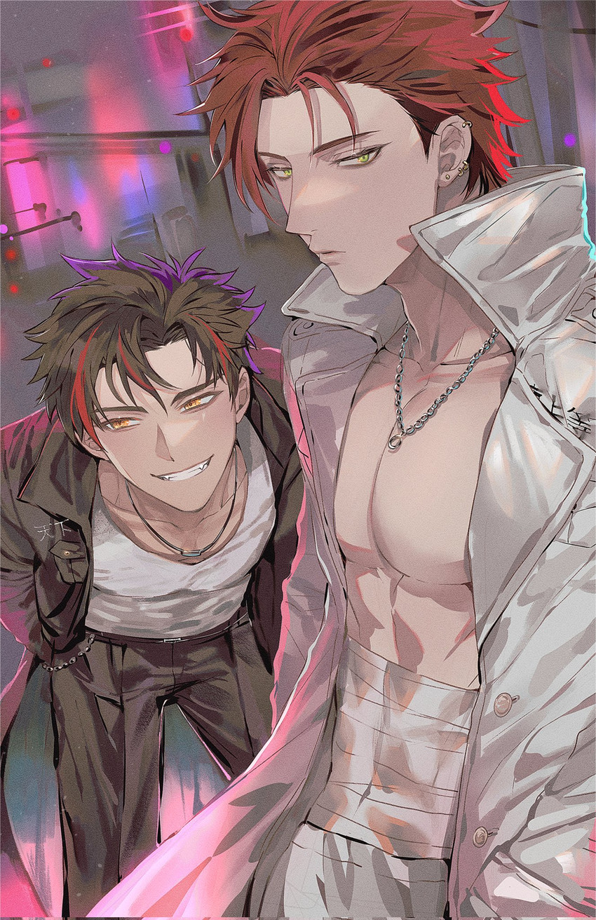 nagumo tetora and kiryu kuro (ensemble stars!) drawn by mad_pingu