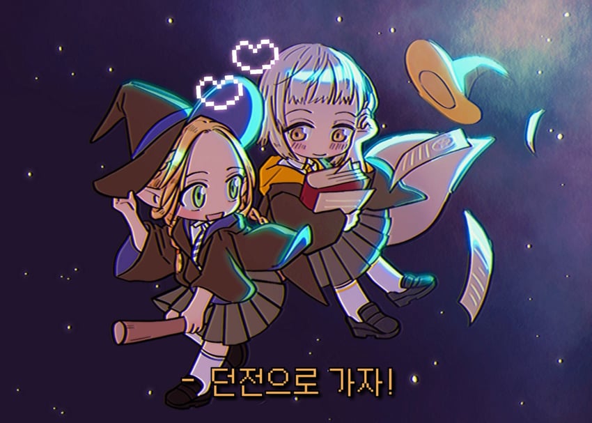 marcille donato and falin touden (dungeon meshi and 2 more) drawn by rudnftoqur