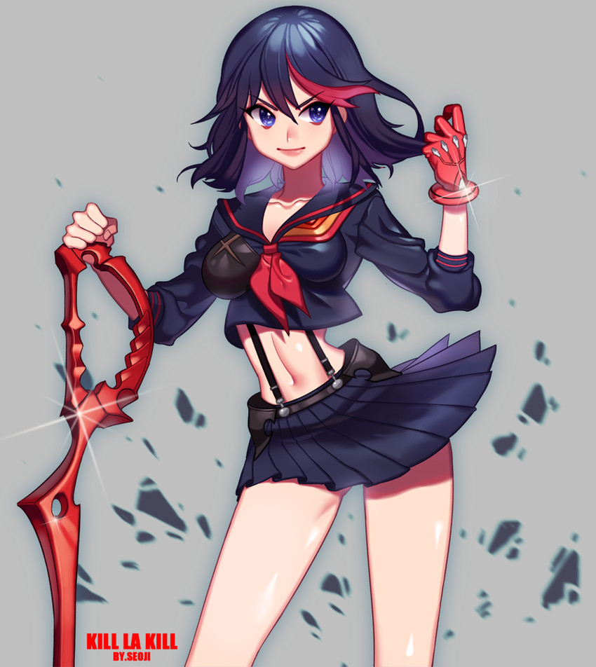 matoi ryuuko and senketsu (kill la kill) drawn by seoji