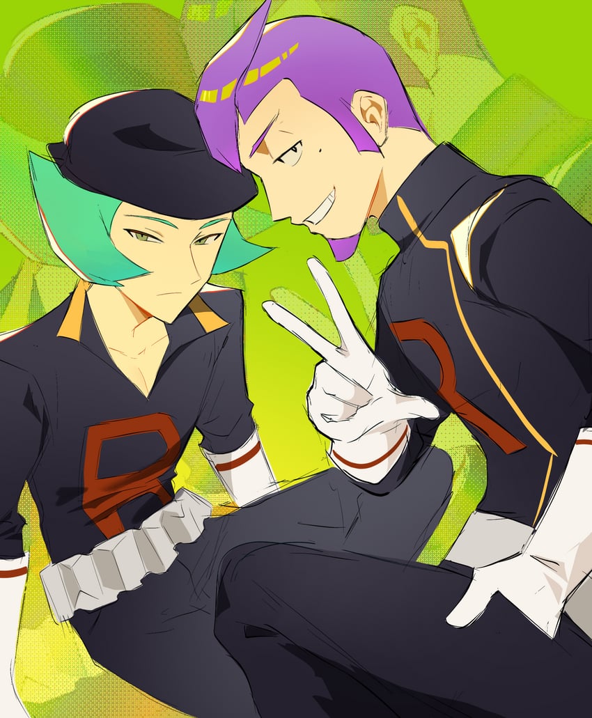 proton and petrel (pokemon and 1 more) drawn by sioma709iie