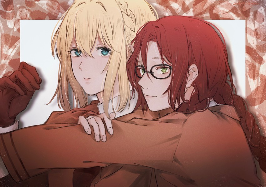 violet evergarden and amy bartlett (violet evergarden) drawn by machihazure