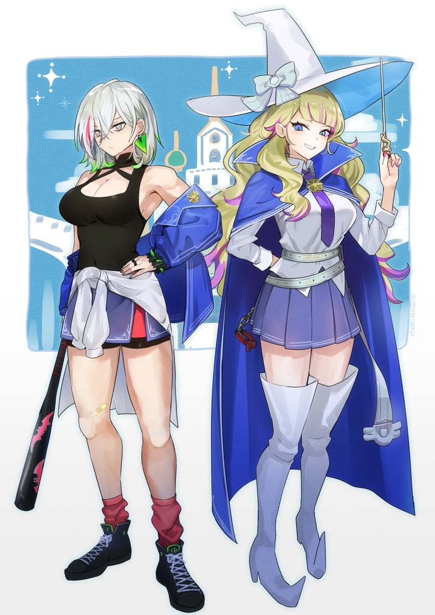 diabellstar the black witch and diabellze the original sinkeeper (yu-gi-oh!) drawn by hsin