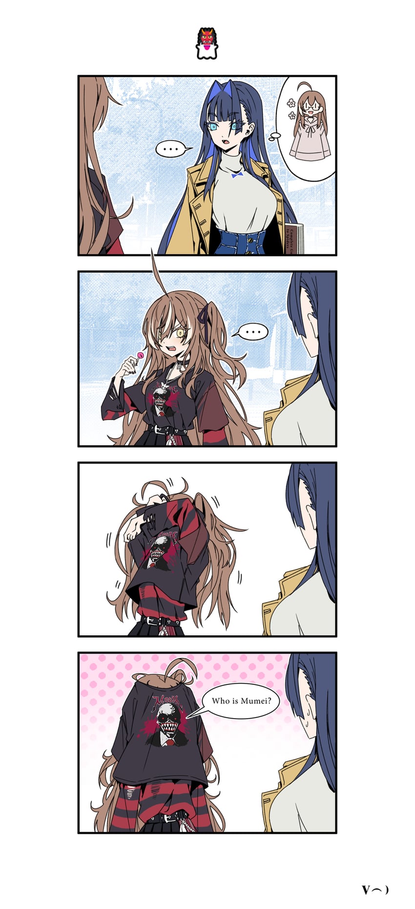 ouro kronii, nanashi mumei, and nightmare (hololive and 1 more) drawn by taka_t
