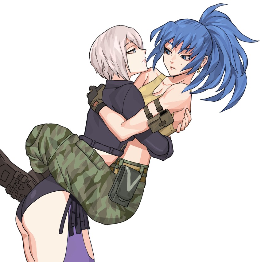 angel and leona heidern (the king of fighters and 1 more) drawn by vulcan_(ejel2000)
