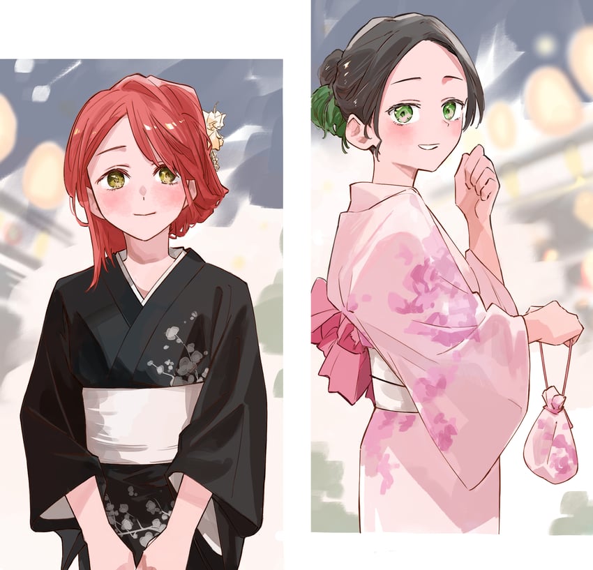 uehara ayumu and takasaki yu (love live! and 1 more) drawn by haruruhaharur