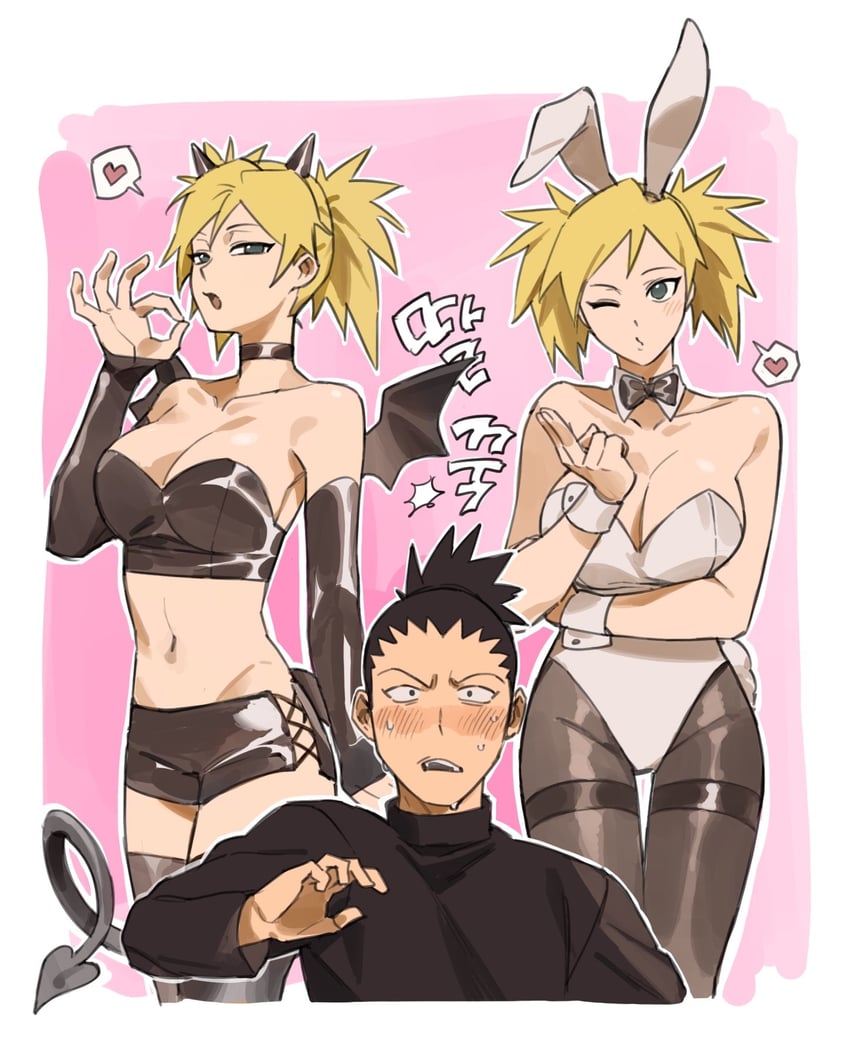 temari and nara shikamaru (naruto and 1 more) drawn by unico_cats2