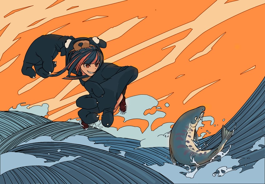 shark kuma-chan (original) drawn by post_(shake_shakepost)