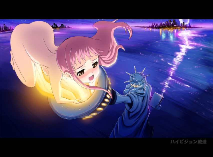 wadapen's pink haired girl (original) drawn by wadapen