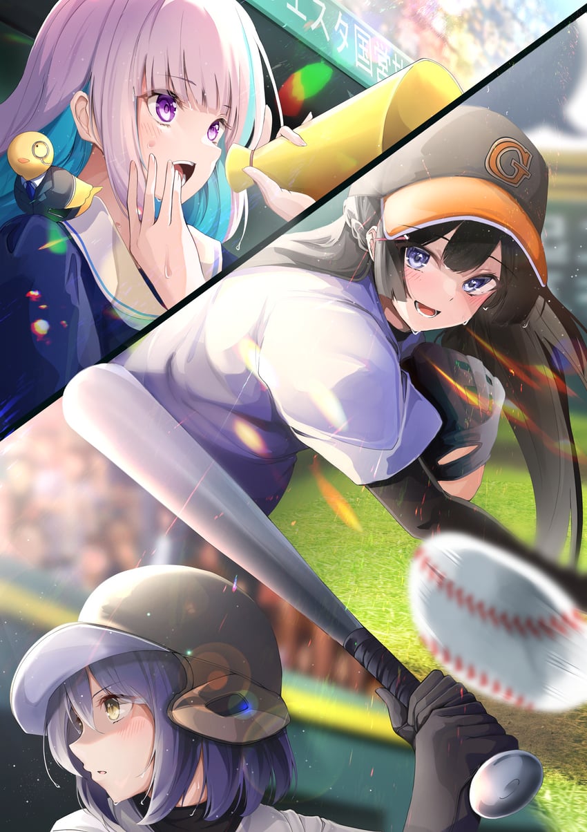 tsukino mito, lize helesta, shizuka rin, and sebastian piyodore (nijisanji) drawn by mika_uni