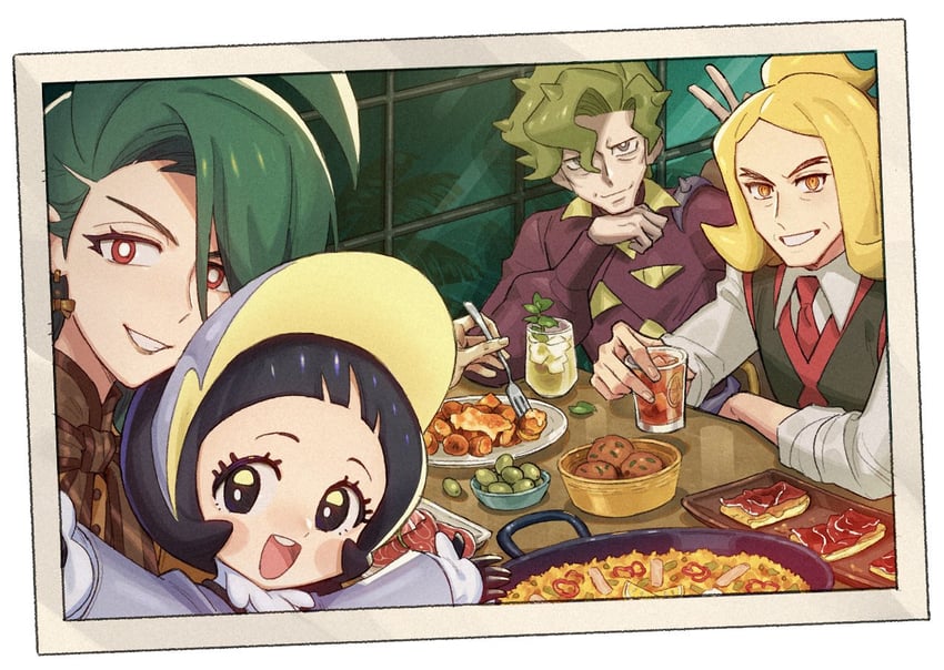 rika, poppy, hassel, and brassius (pokemon and 1 more) drawn by nicca_(nicca11y)