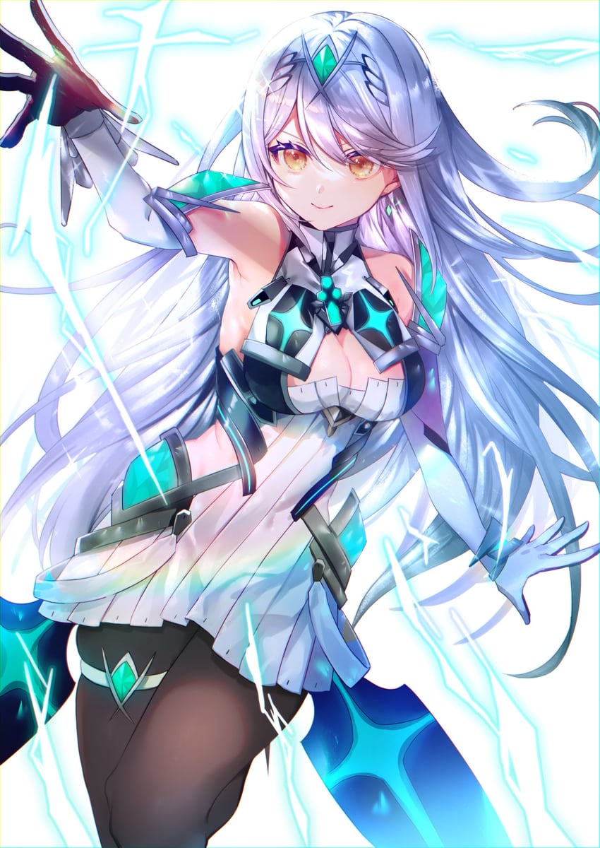 mythra (xenoblade chronicles and 2 more) drawn by asada_sadao