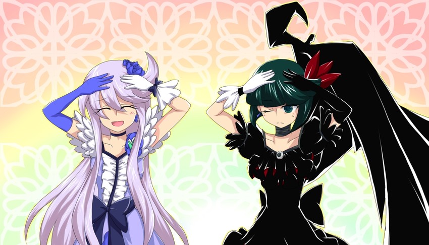 tsukikage yuri, cure moonlight, and dark precure (precure and 1 more) drawn by yzb-030