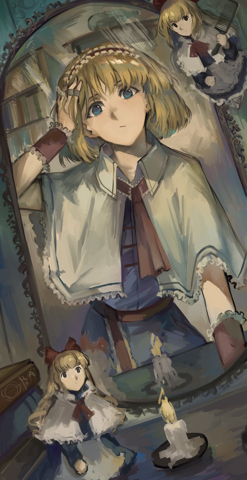 alice margatroid and shanghai doll (touhou) drawn by kornod