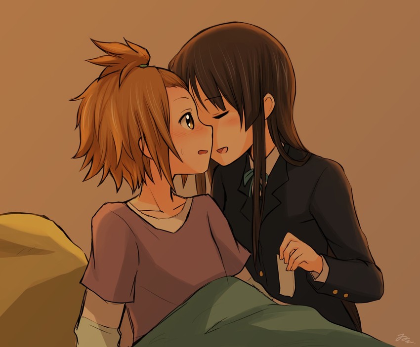 akiyama mio and tainaka ritsu (k-on!) drawn by een941