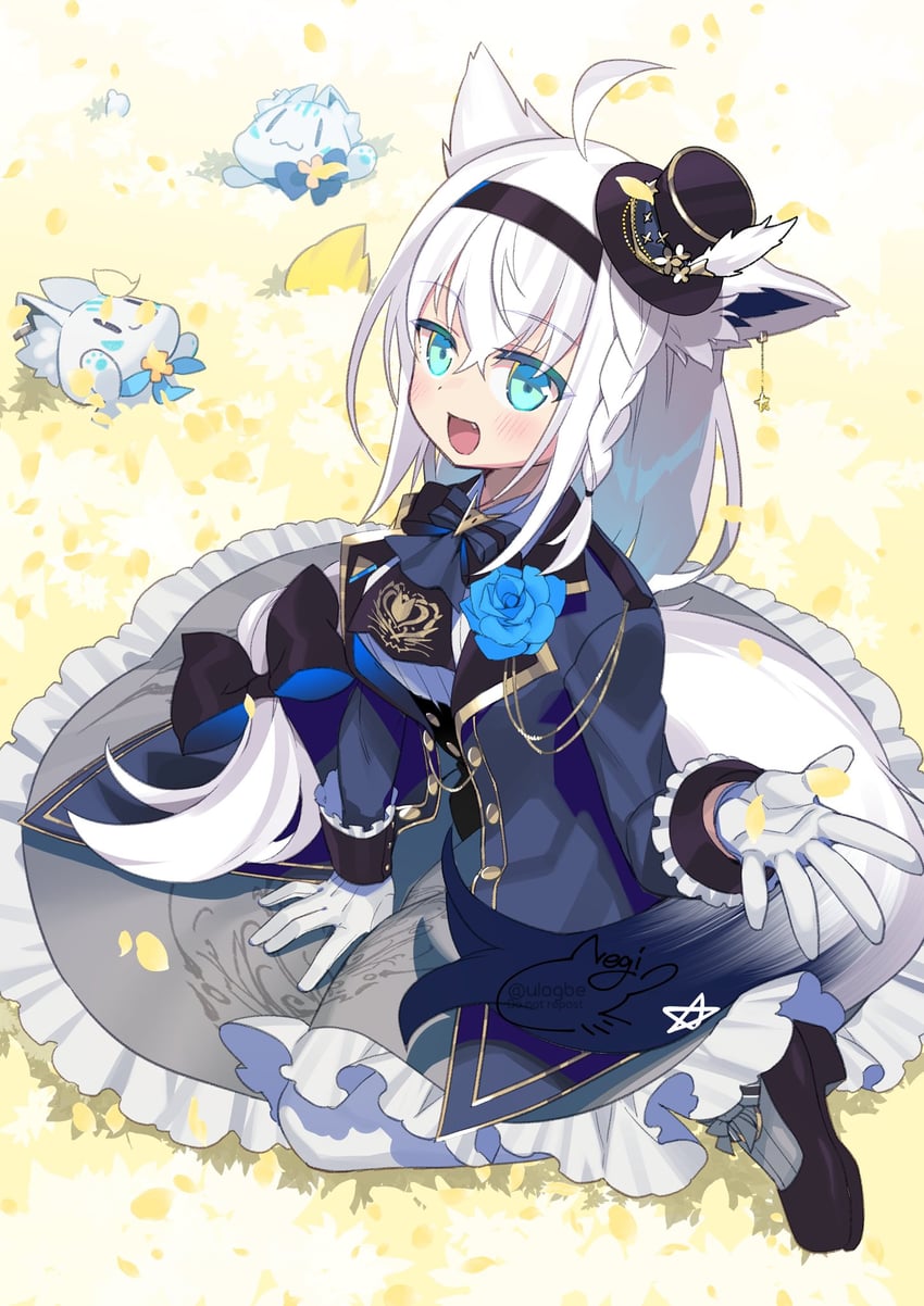shirakami fubuki and sukonbu (hololive) drawn by negi_(ulog'be)