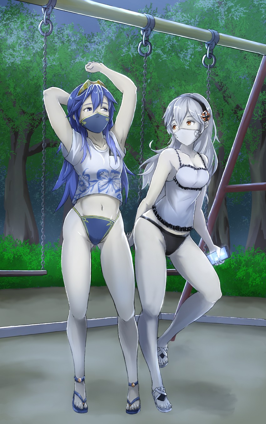 lucina and female corrin (fire emblem and 2 more) drawn by vidolus