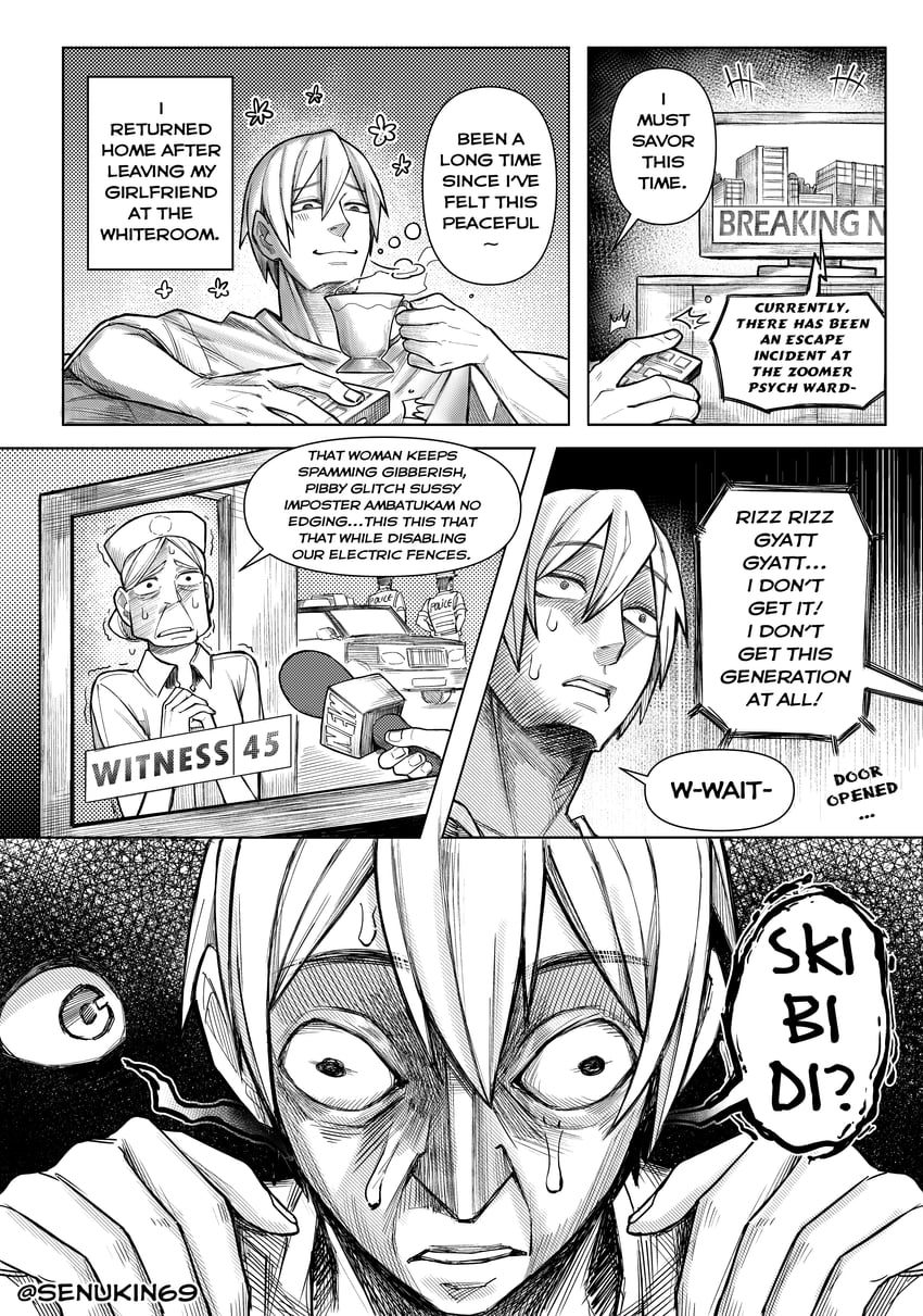 luvvy gronk and john dinne (brainrot girlfriend) drawn by senukin