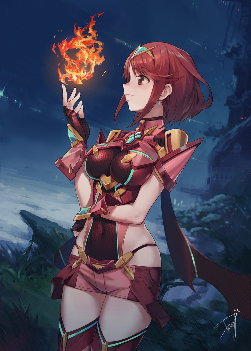 pyra (xenoblade chronicles and 1 more) drawn by tugo