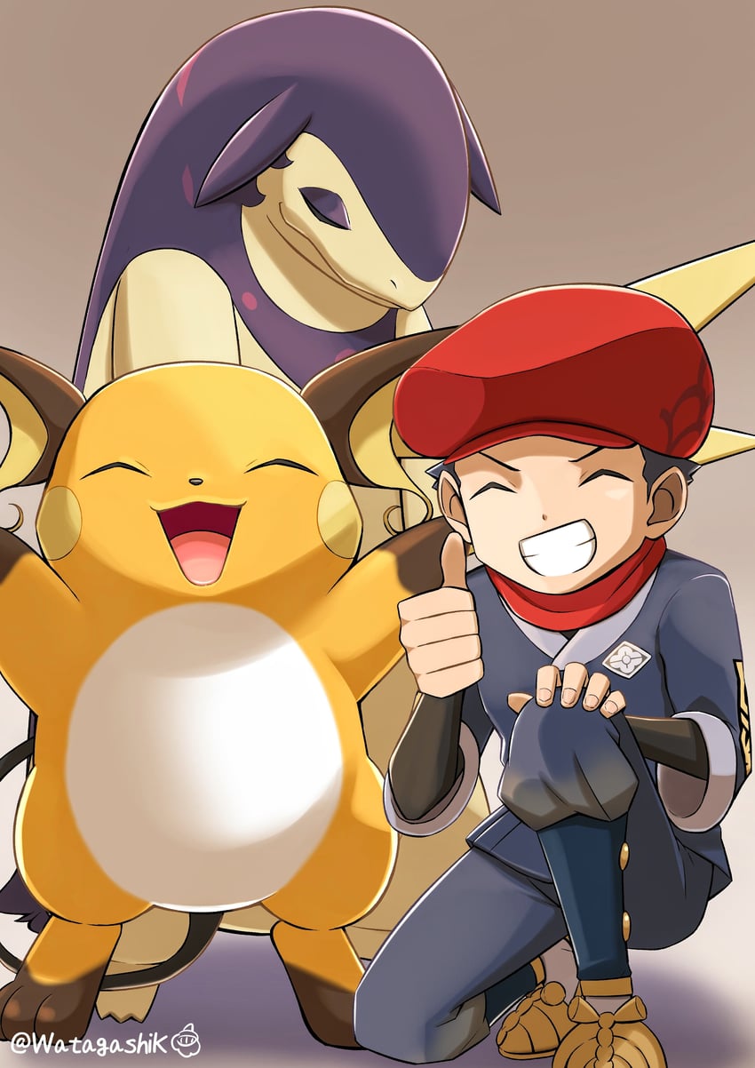 raichu, rei, and hisuian typhlosion (pokemon and 1 more) drawn by watagashikn