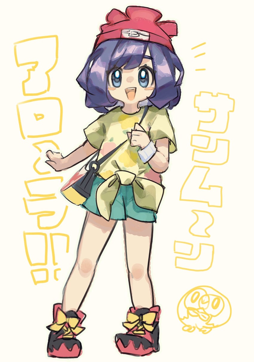 selene and rowlet (pokemon and 1 more) drawn by asatte_3z