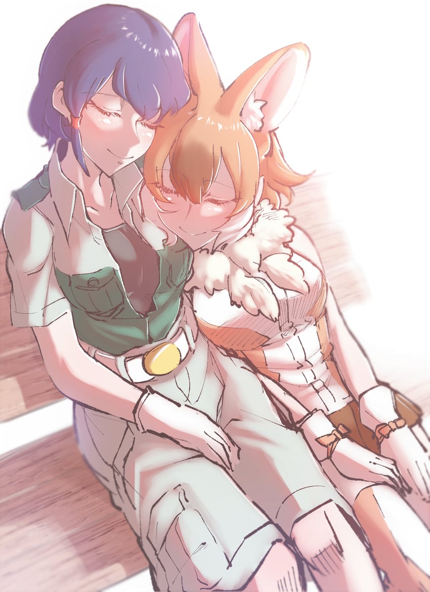 captain and dhole (kemono friends and 1 more) drawn by gm_(ggommu)