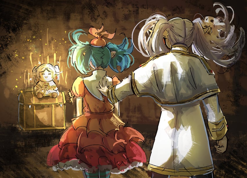 frieren and ononoki yotsugi (sousou no frieren and 1 more) drawn by ononotsu