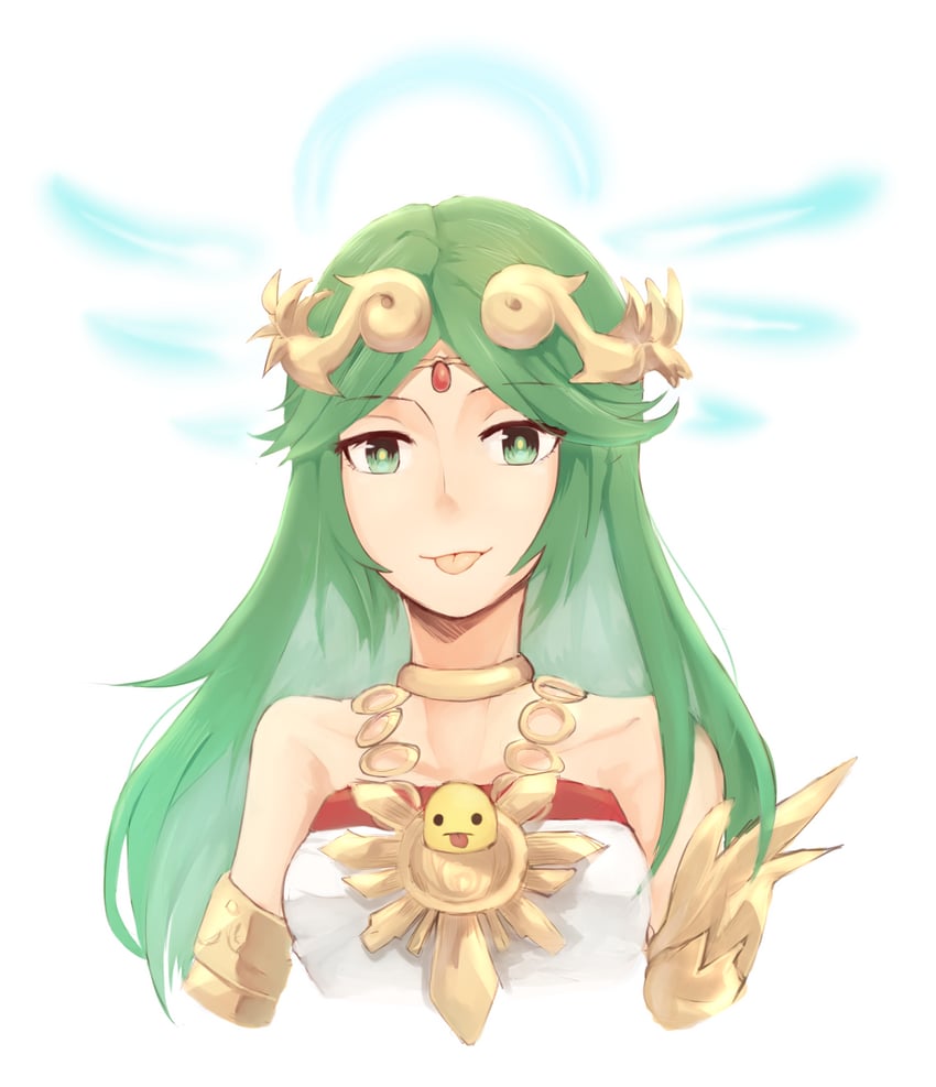 palutena (kid icarus and 1 more) drawn by pasu