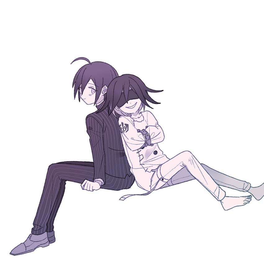 oma kokichi and saihara shuichi (danganronpa and 1 more) drawn by 1202_koge
