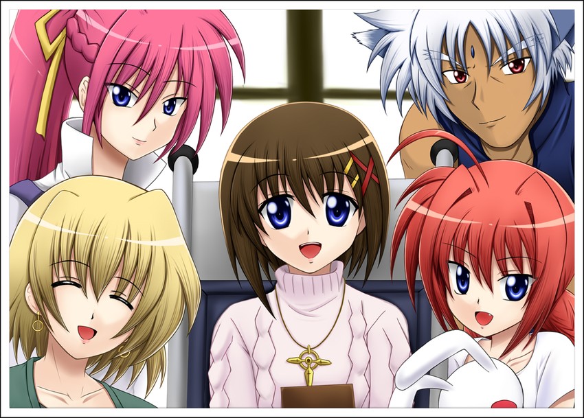 yagami hayate, vita, signum, shamal, schwertkreuz, and 3 more (lyrical nanoha and 2 more) drawn by fuuma_nagi