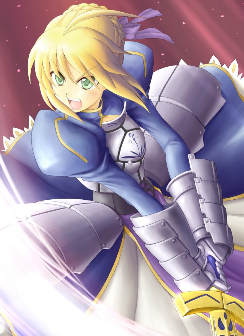 artoria pendragon and saber (fate and 1 more) drawn by satogo