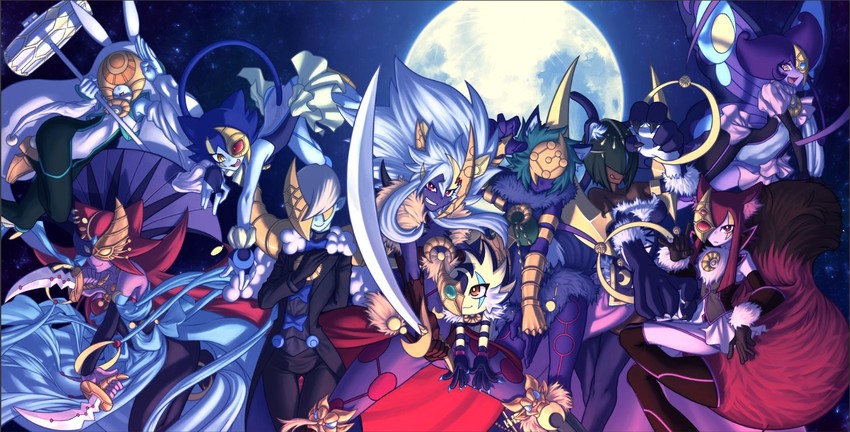 lunalight leo dancer, lunalight cat dancer, lunalight blue cat, lunalight panther dancer, lunalight wolf, and 5 more (yu-gi-oh!)