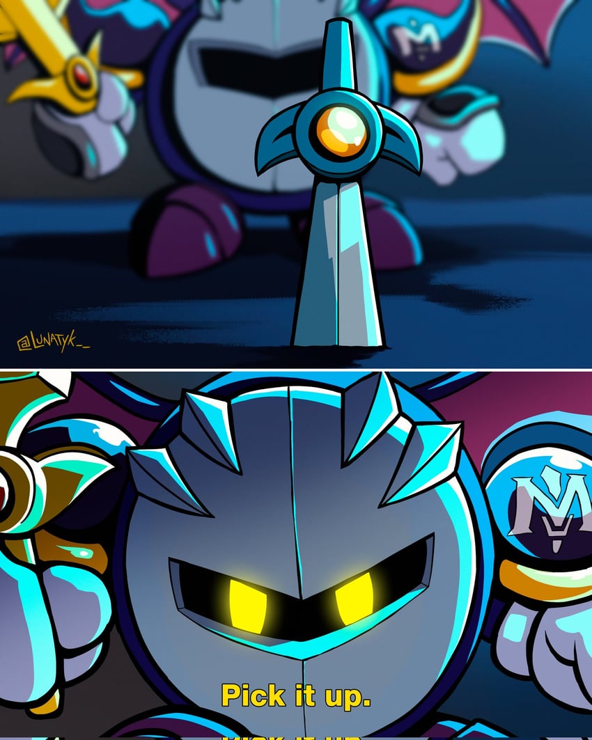 meta knight (kirby and 2 more) drawn by lunatyk